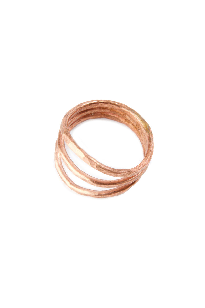 Hammered on sale copper ring