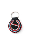 Assorted Beaded Leather Keychain from Kenya