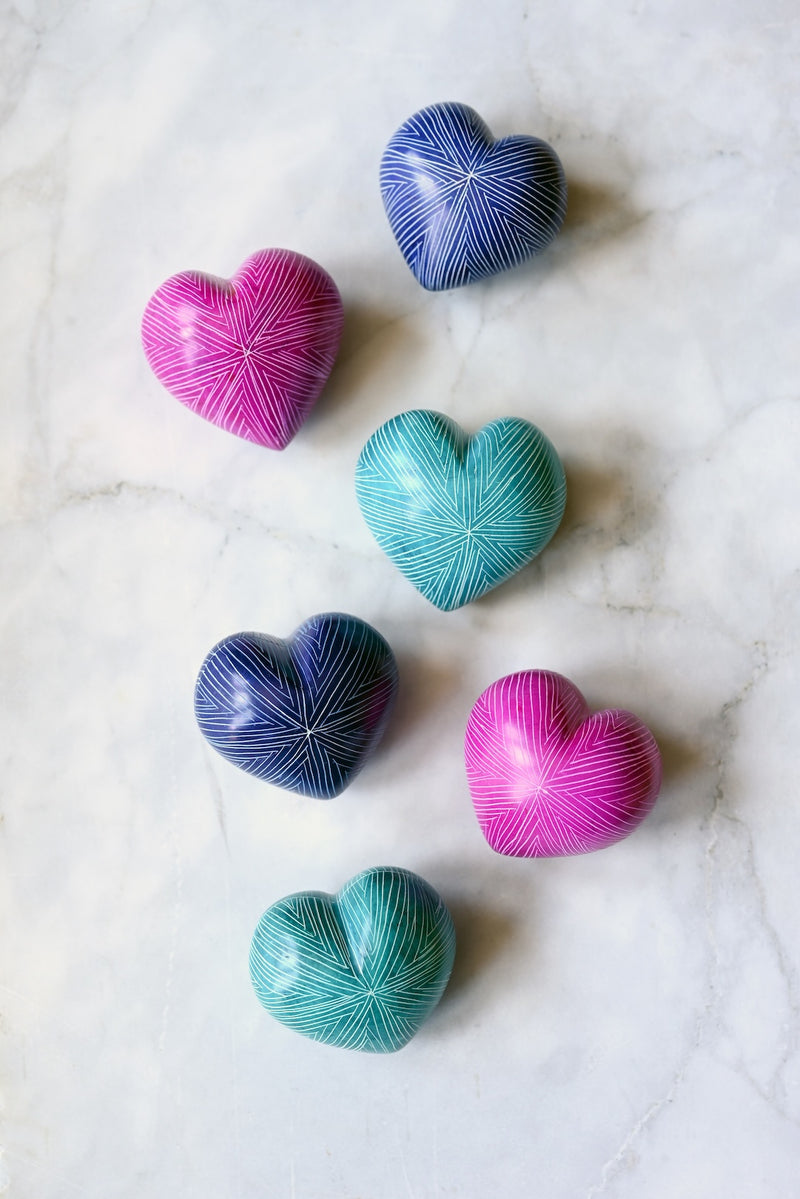 Dozen Geometric Chubby Hearts