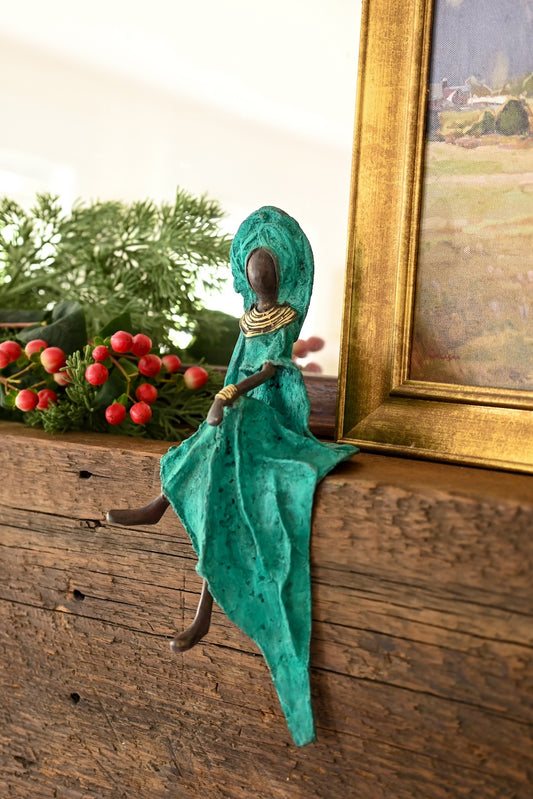 <i>Emerald Elegance</i> Burkina Bronze Sculpture