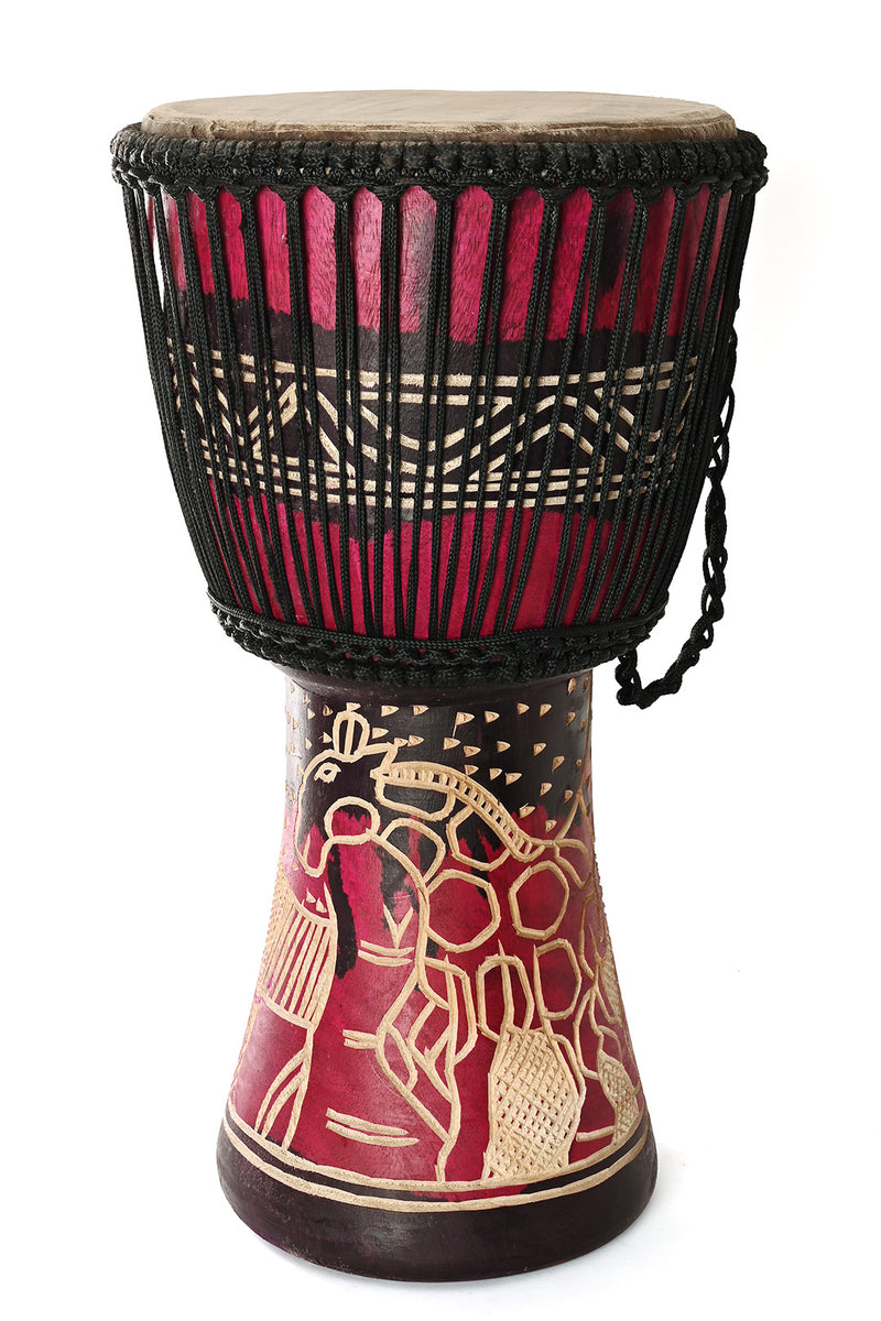 XL Assorted Painted Ghanaian Djembe Hand Drum