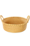 Set of Two Natural Woven Grass Garden Baskets