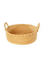 Set of Two Natural Woven Grass Garden Baskets