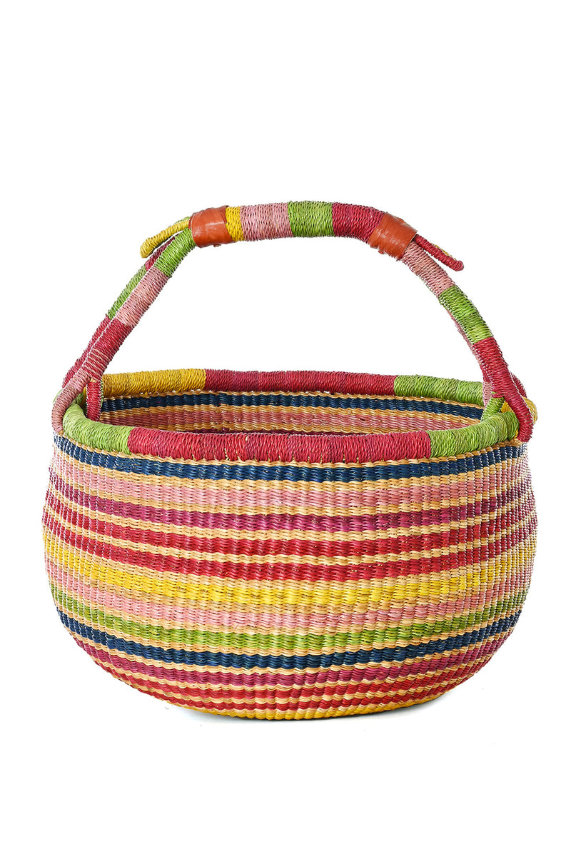 <i>Imperfect:</i> Bolga Rainbow Connection Decorative Basket