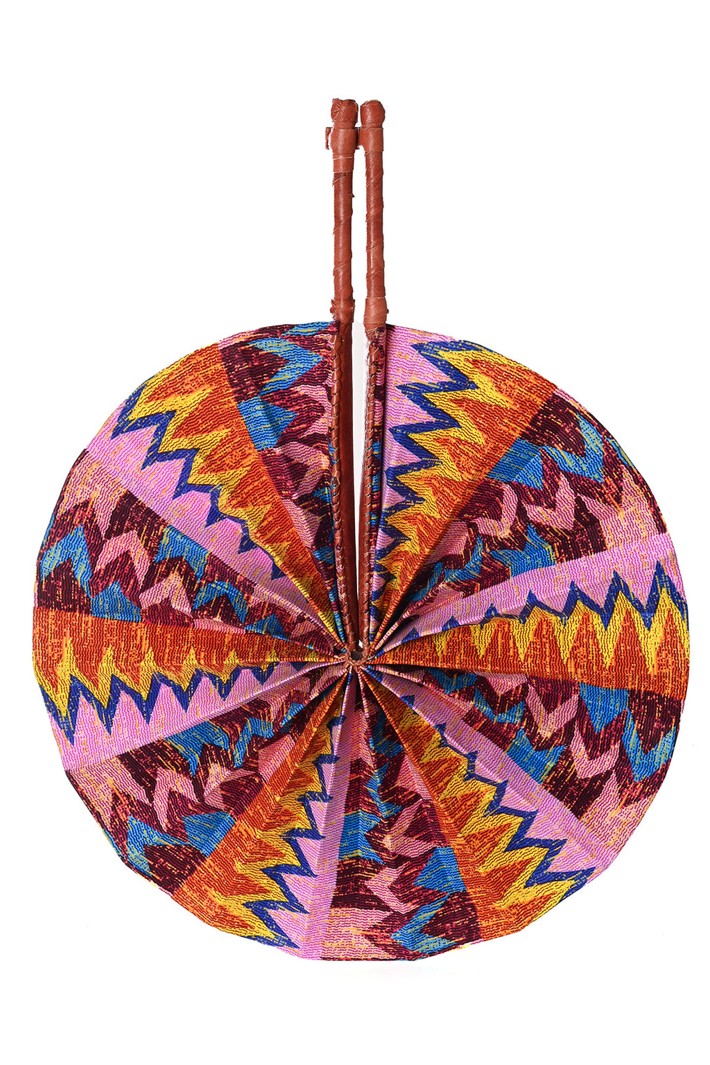 XL Ankara Fabric Folding Fan