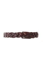 Brown Braided Leather Bracelet from Kenya