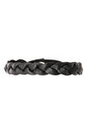 Black Braided Leather Bracelet from Kenya