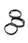 Black Braided Leather Bracelet from Kenya