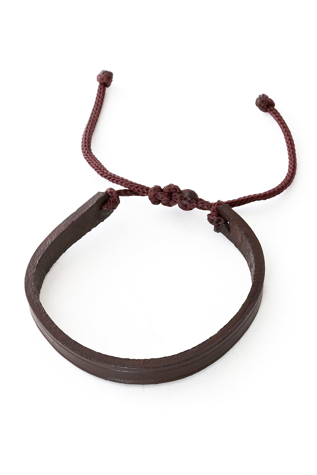 Brown Adjustable Leather Bracelet from Kenya - Thin