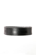 Black Adjustable Leather Bracelet from Kenya - Wide