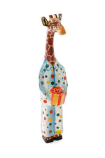 Jacaranda Giraffe in Pajamas Holiday Sculpture