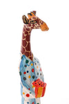 Jacaranda Giraffe in Pajamas Holiday Sculpture