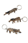 Jacaranda Zebra Keychain