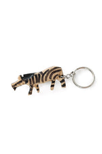 Jacaranda Zebra Keychain