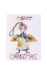 Recycled Metal Angel Note Card with Detachable Ornament