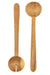 Large Wild Olive Wood Pendulum Salad Sets with Tapered Handles