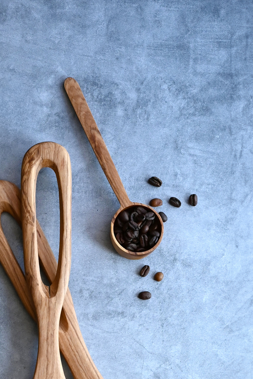 Olive Wood Flat Bottom Scoop