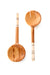 Kenyan Olive Wood Petite Etched Salad Servers