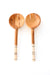 Kenyan Olive Wood Petite Etched Salad Servers