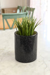 Black Deco Dot Soapstone Canister