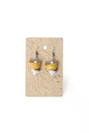 Yellow Ceramic Bird Earrings from Kenya