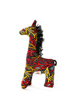 Colorful Kitenge Cloth Giraffe Sculpture