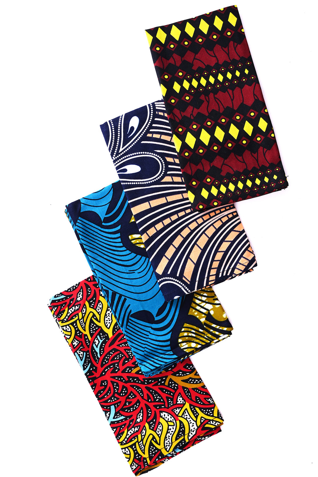 Set of 4 Assorted Colorful Kitenge Dinner Napkins