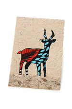 Recycled Paper Card with Kitenge Cloth Kudu