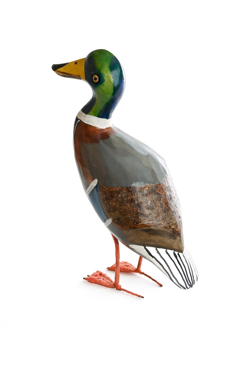 Jacaranda Wood Drake Mallard Sculpture