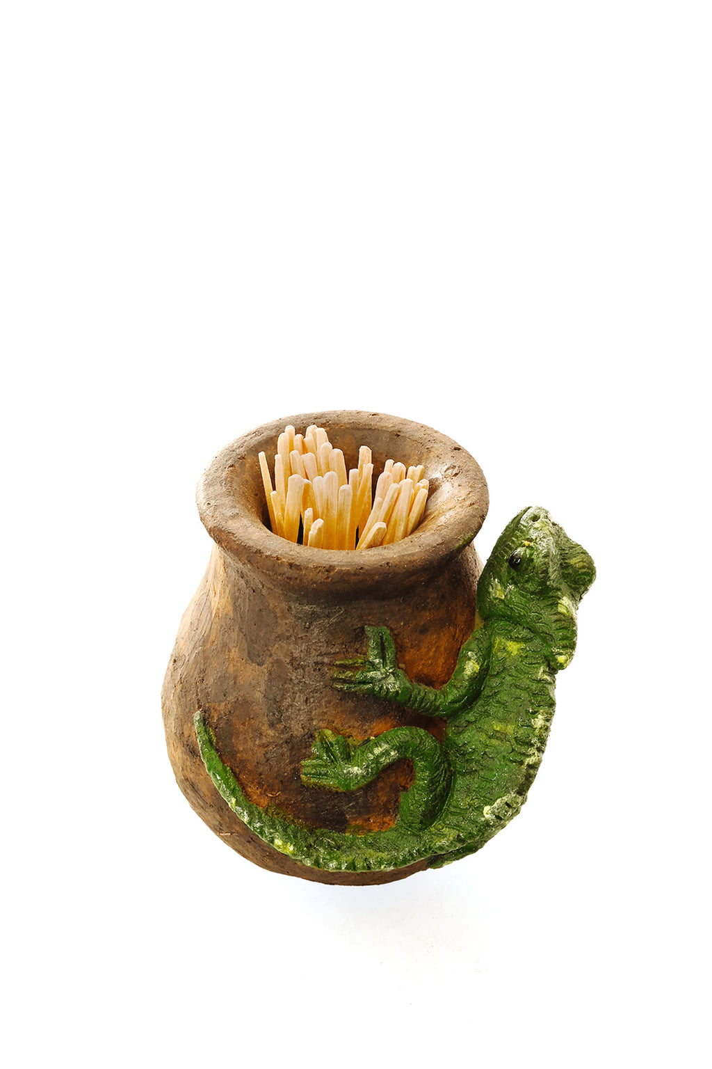 Ceramic Chameleon Toothpick Holder