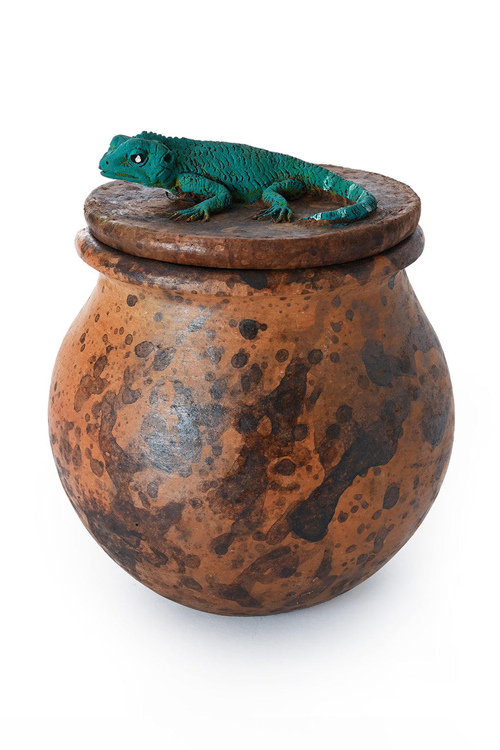 Ceramic Jar with Assorted Lizard Lid - Large