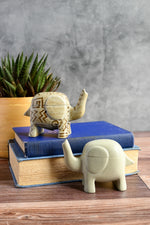 Natural Soapstone Elephant Treasure Box