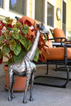 Kenyan Recycled Metal Giraffe Sculpture