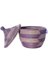 Purple & Lavender Herringbone Tribal Basket