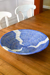 20" Blue and White Lightning Grain Basket