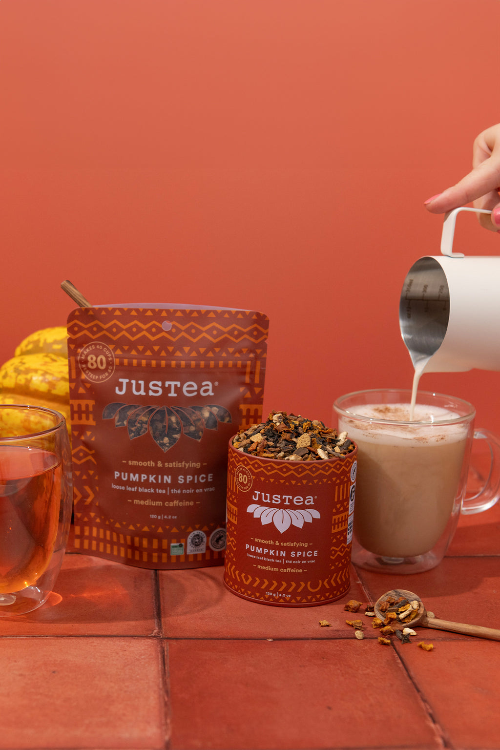 JusTea Pumpkin Spice Loose Leaf Tea