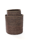 Black & Natural Variegated Iringa Basket - Medium