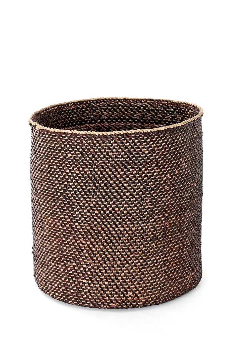 Black & Natural Variegated Iringa Basket - Medium