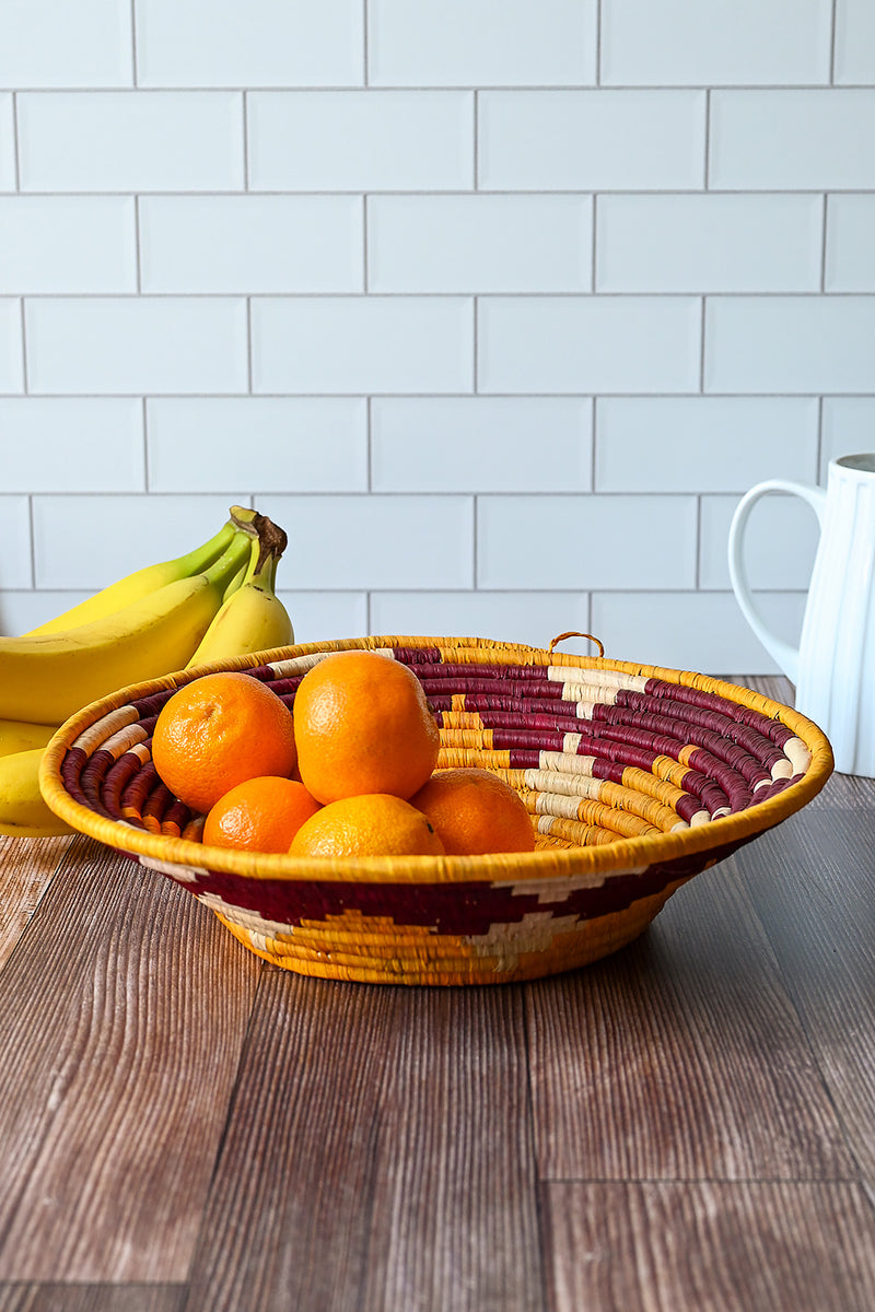 Ugandan Sweet Potato and Sorghum Raffia Coil Baskets