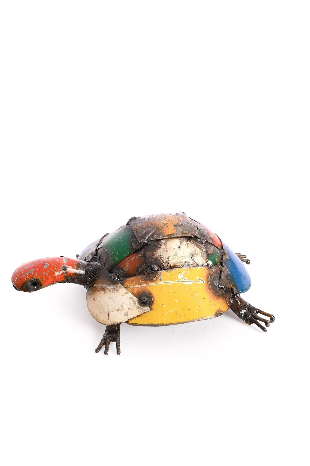 Colorful Recycled Oil Drum Turtle Sculpture