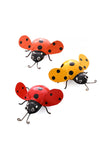 Red Recycled Metal Ladybug Sculpture