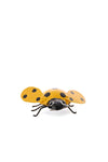 Yellow Recycled Metal Ladybug Sculpture