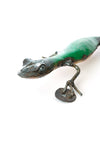 Green Recycled Metal Salamander Sculpture