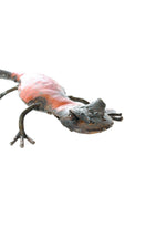 Red Recycled Metal Salamander Sculpture