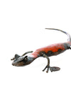 Red Recycled Metal Salamander Sculpture