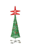 Beaded Wire Christmas Tree Sculpture - Small