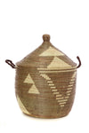 Brown and Cream Tribal Design Basket