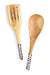 Kenyan Olive Wood Spatula Salad Servers with Bone Handles Default Title