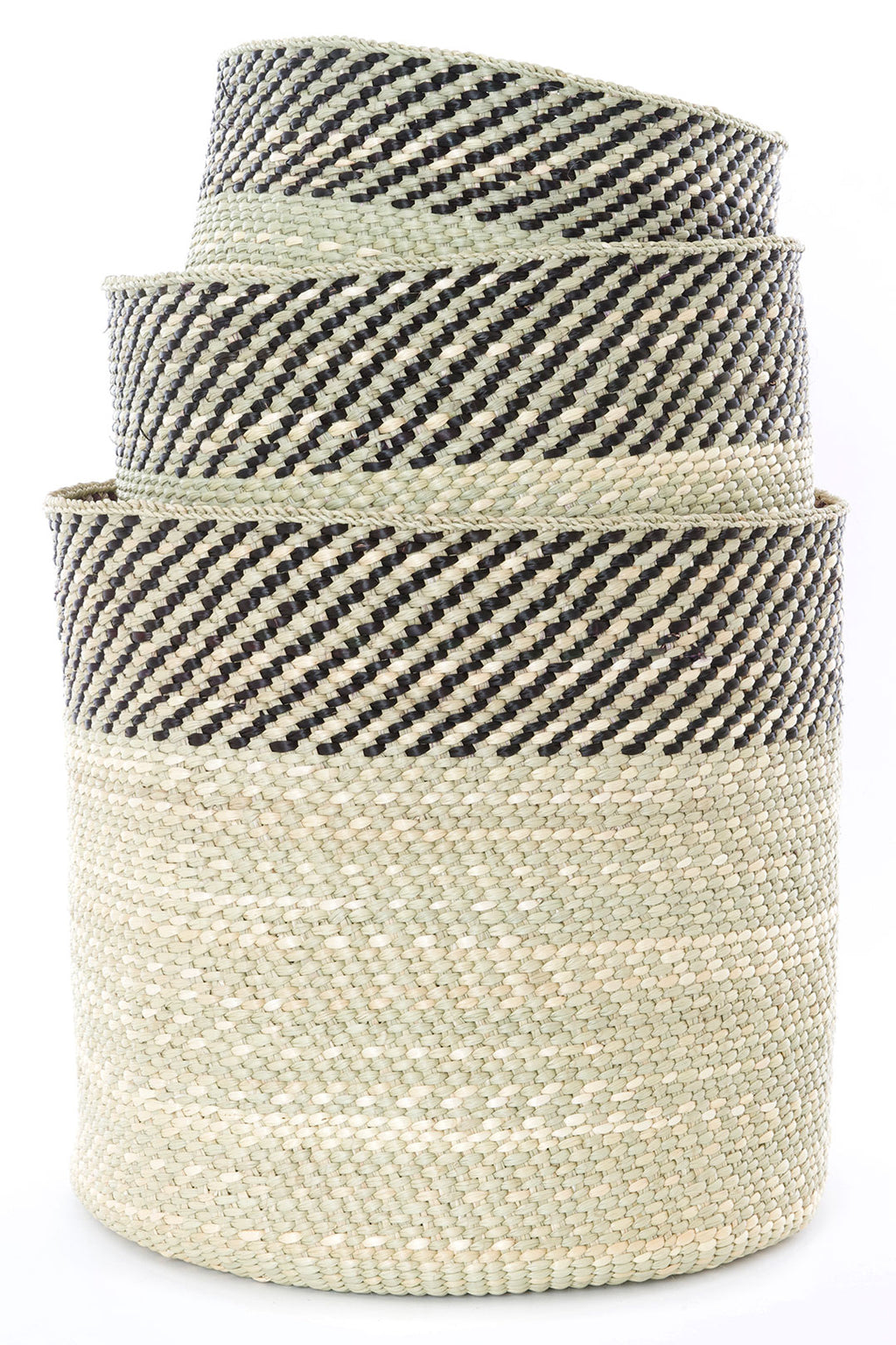 Black and Natural Kupanda Iringa Basket - Medium