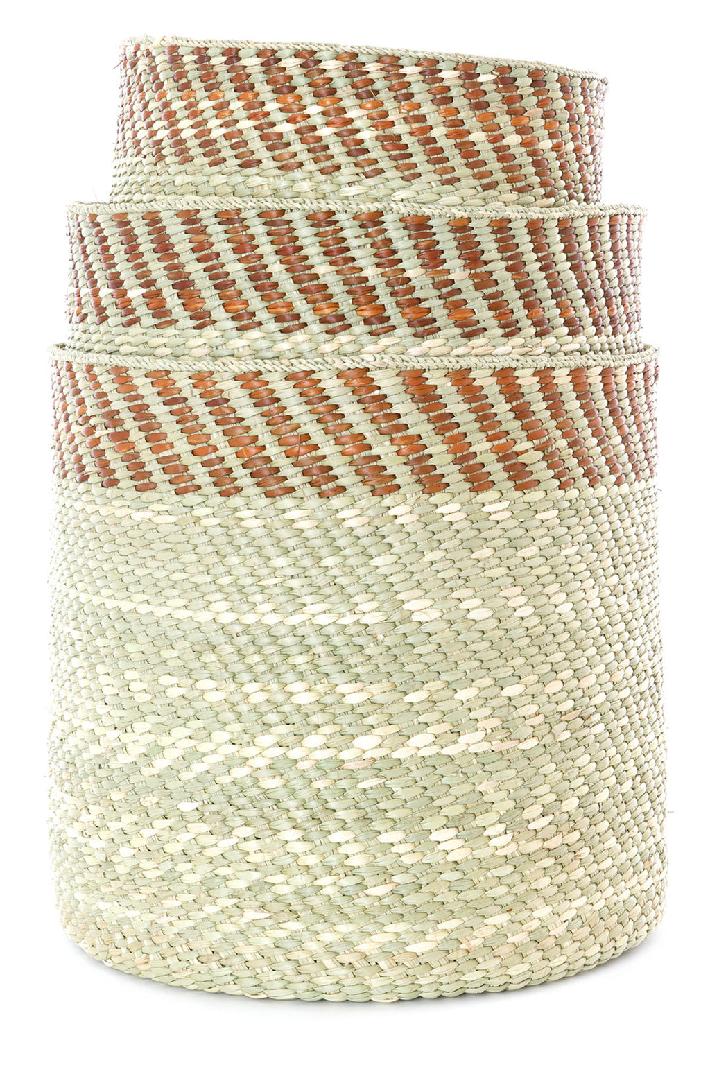 Brown and Natural Kupanda Iringa Basket - Medium